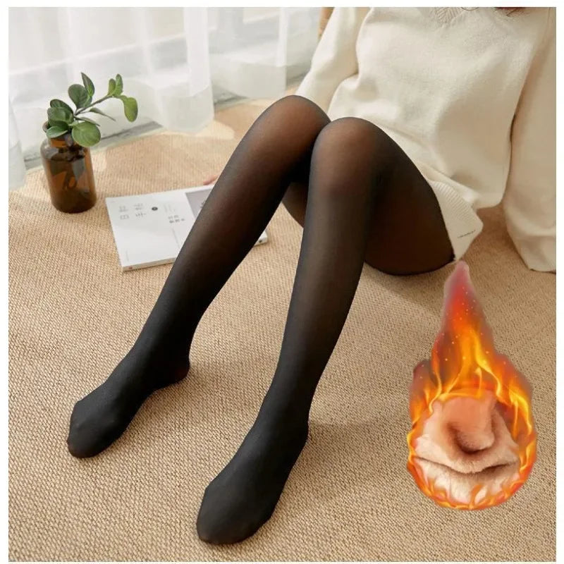 Collants Thermiques Polaires Effet Translucide