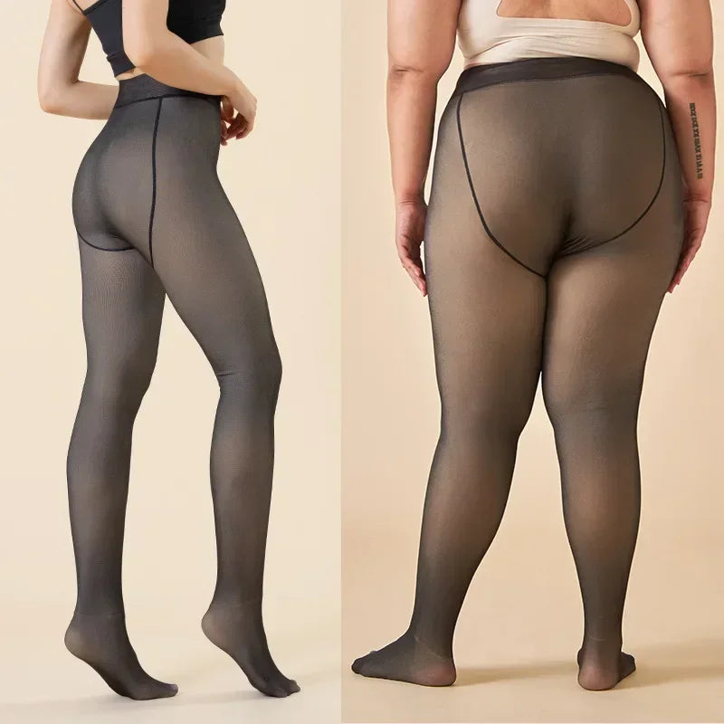 Collants Thermiques Polaires Effet Translucide