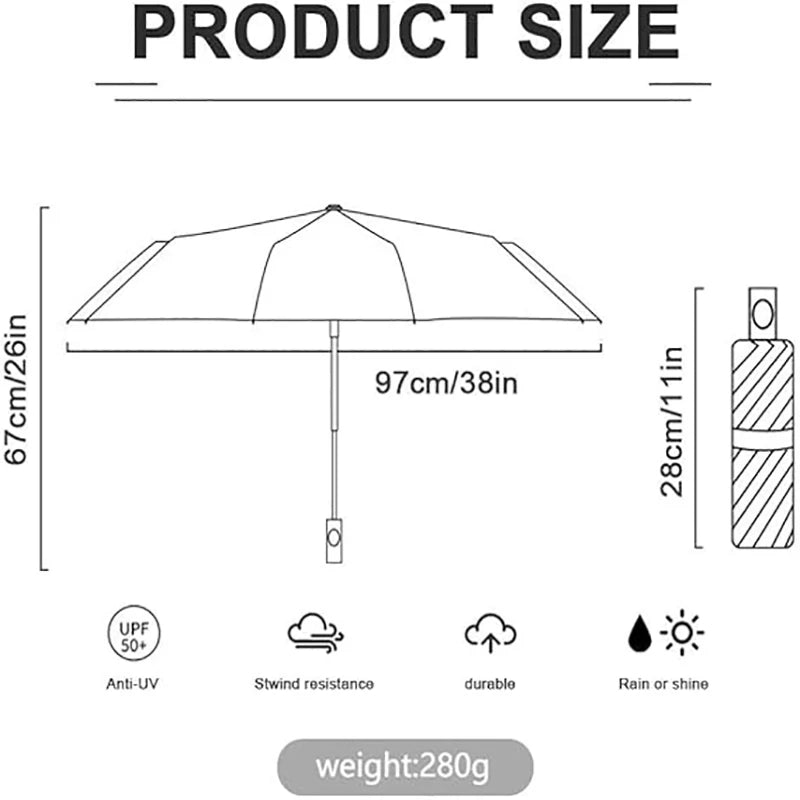 The Portable Automatic Umbrella Is Sturdy and Durable, Suitable for Various Weather Conditions Zwq